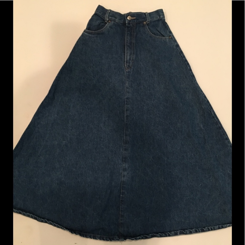 Vintage Denim Circle Skirt
